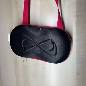 Nfinity cheer dance shoe case black pink zipper and strap 3 sizes 7, 7 1/2, 8